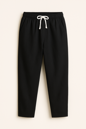 Pants : Relaxte pasvorm, slanke pasvorm Herenlinnen in Nero van Pantino