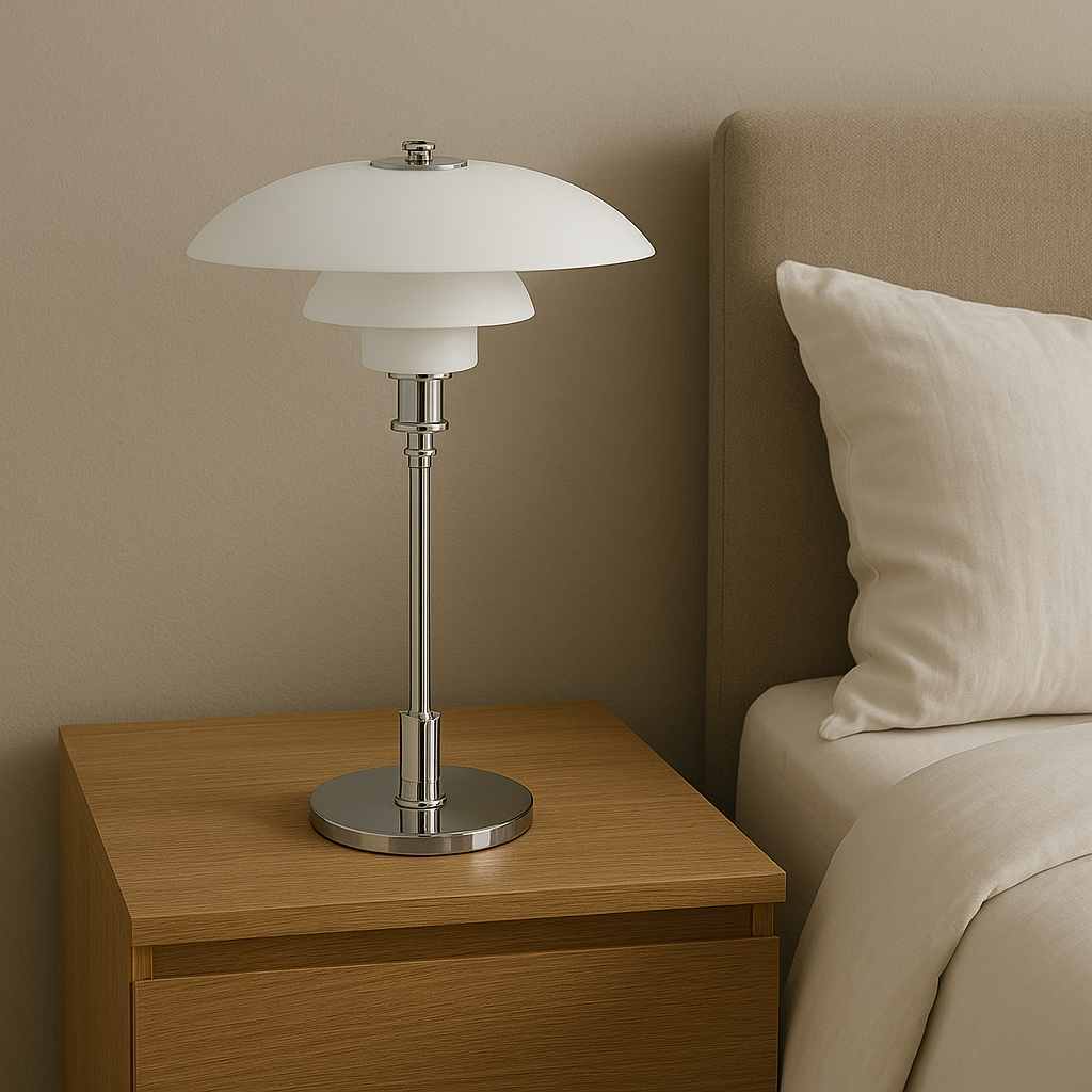 Moderne Deense Design Tafellamp - Gelaagde Kap, LED