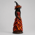 Heksenbeeld Halloween Decoratie met Herfstbladeren – 12,2/18/31 cm