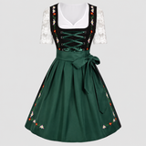 Dirndl Jurk Dames Groen Klassiek Oktoberfest Stijl