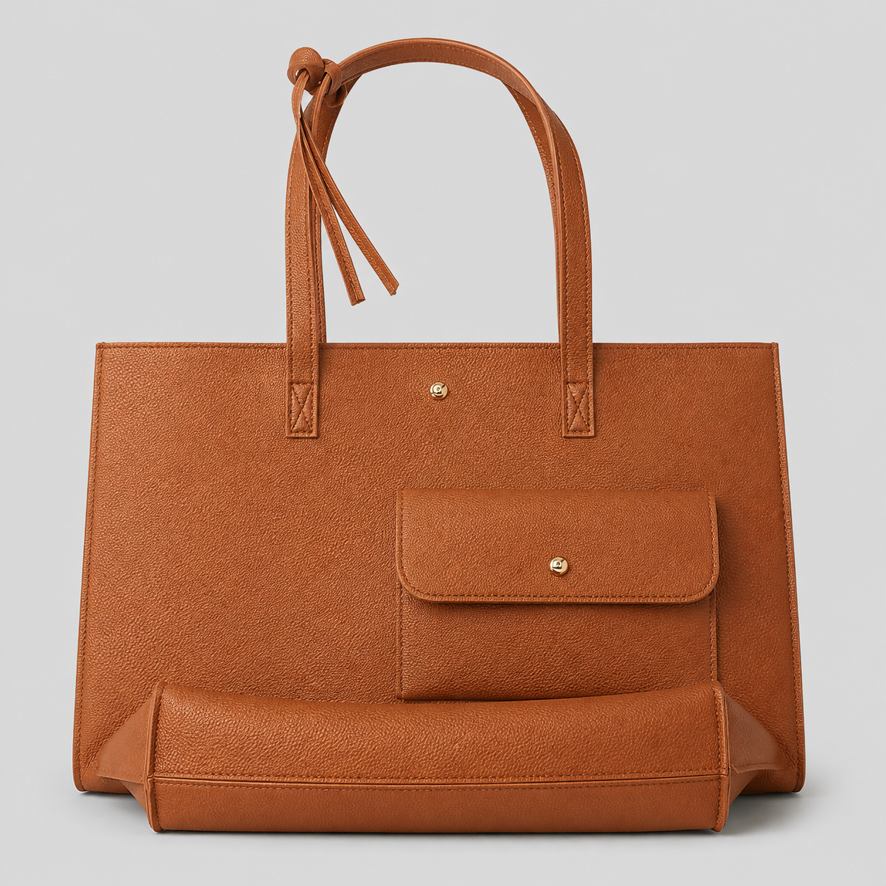 bags : Ruime Dames Shopper met Bijpassend Etui in Bruin van Pantino