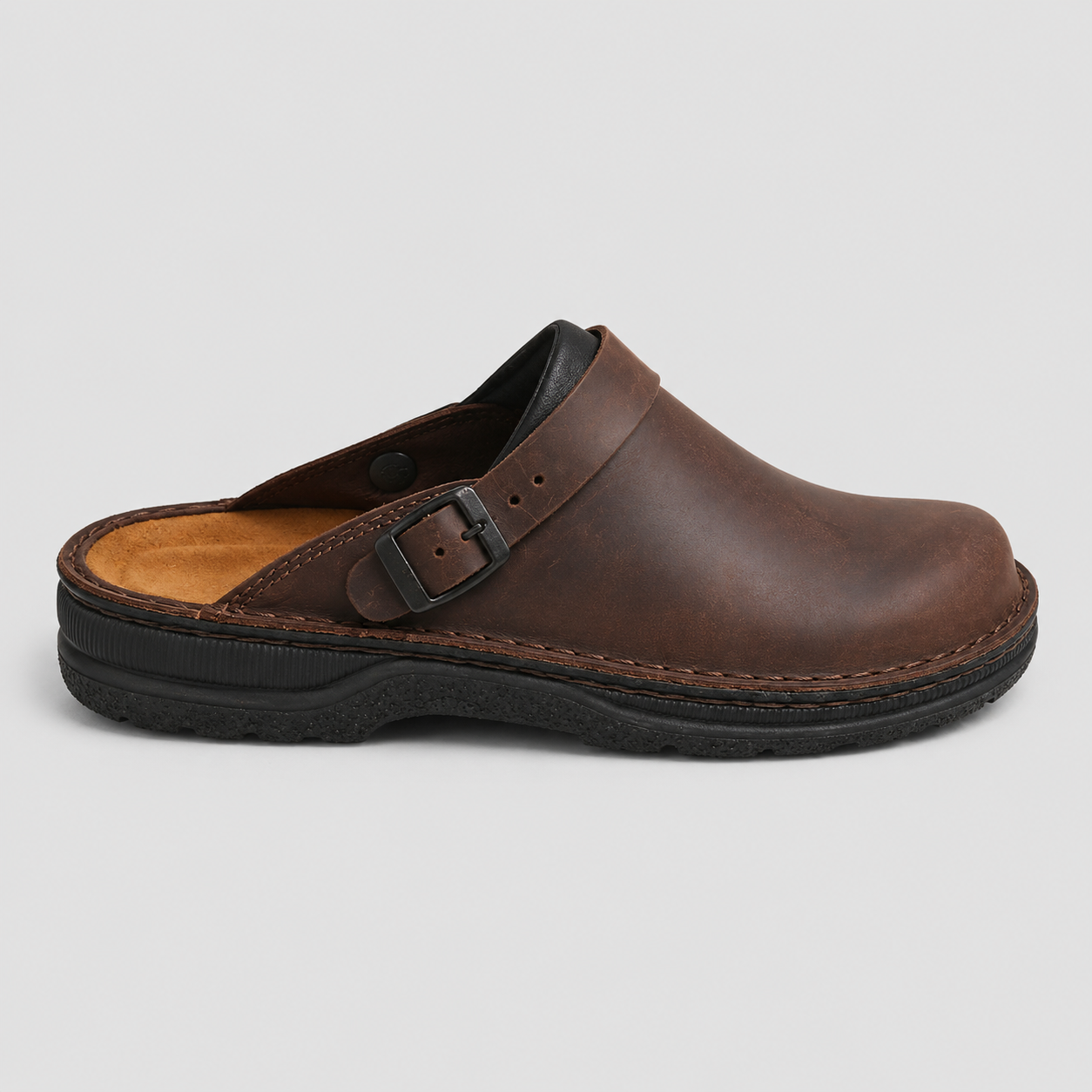 AS - Mens - Slippers : Heren Clogs | Orthopedische Ondersteuning & Drukverlichting in Donkerbruin van KleefMode