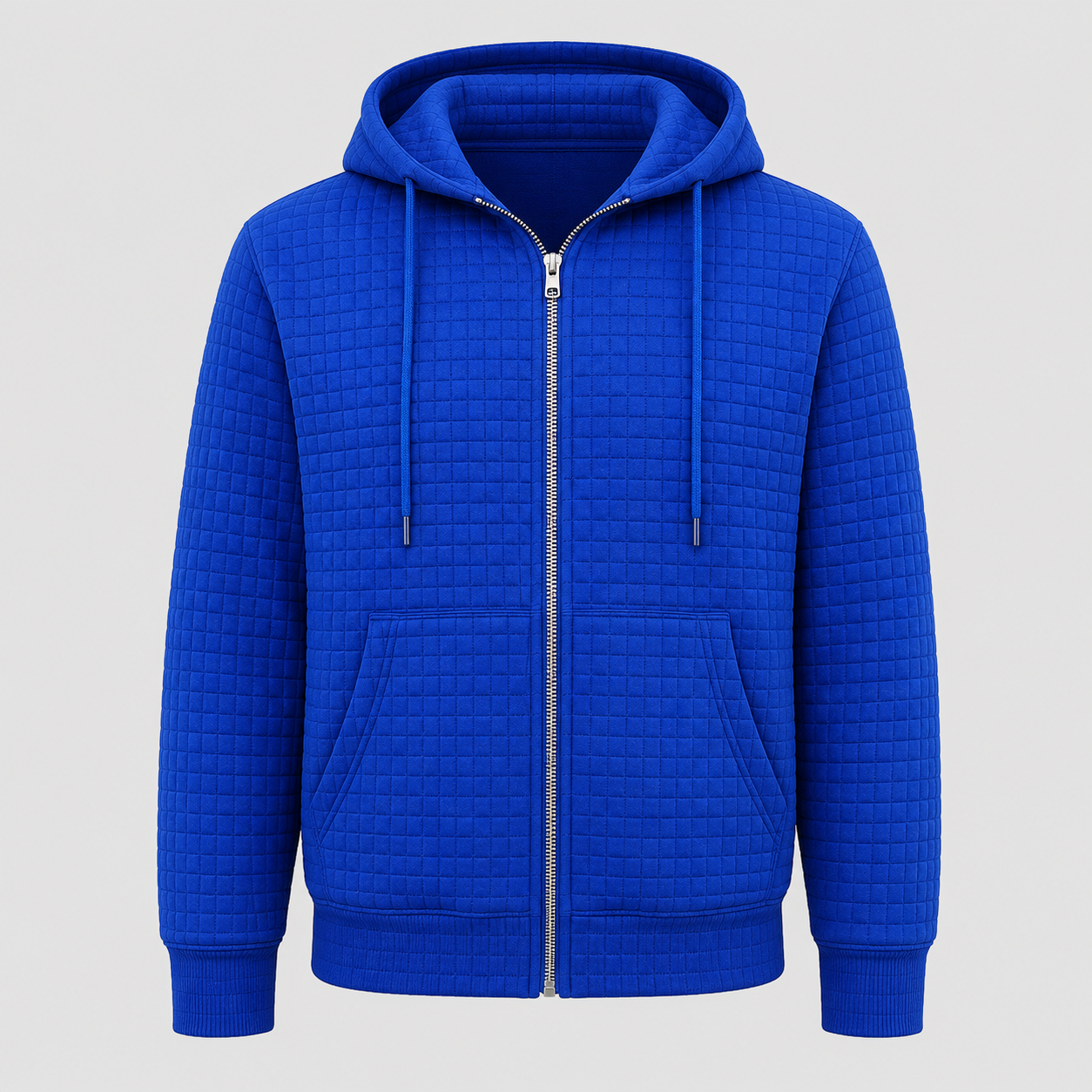 AW - Womens - Hoodie : Dames hoodie met rits, trekkoord en zakken - Comfortabel in Blauw van Loranza
