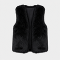Dames Nepbont Vest - Open Voorkant, Losse Pasvorm en Warm