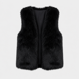 Dames Nepbont Vest - Open Voorkant, Losse Pasvorm en Warm