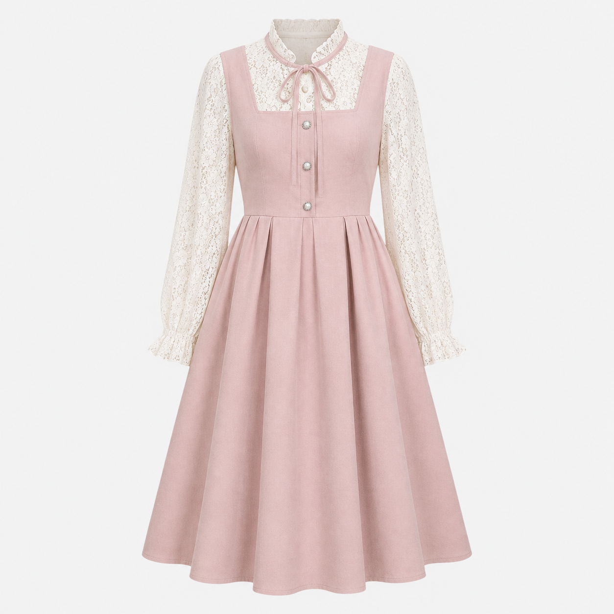 Gifts – Seasonal – Oktoberfest : Dames dirndl roze A-lijn, hartvormige halslijn en borduurwerk in Roze van Steiner-boutique