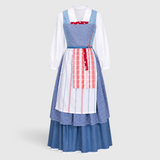 Trachtenjurk Dames Blauw met Zakken, Ideaal voor Oktoberfest