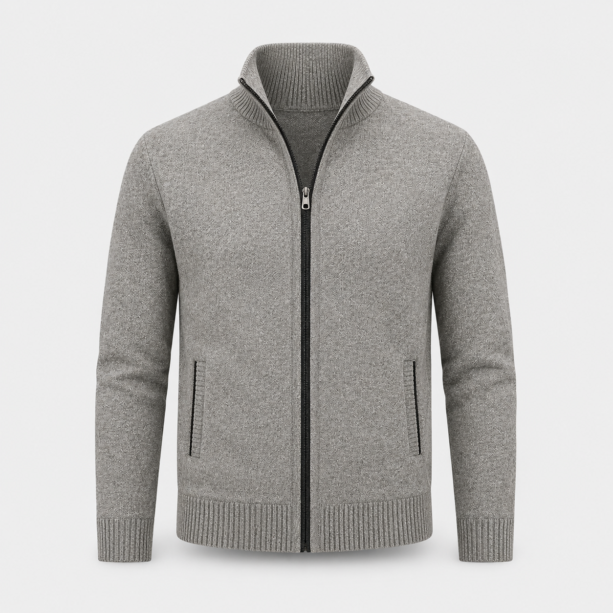 Luca Moretti | Premium Gebreid Jack met Rits voor Heren