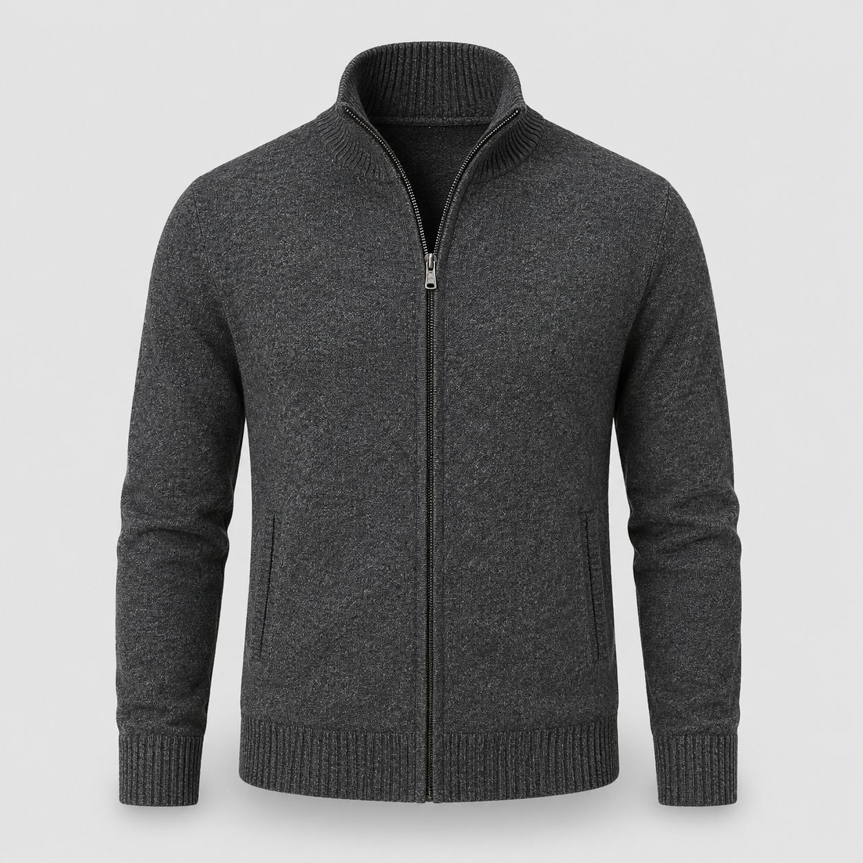 Luca Moretti | Premium Gebreid Jack met Rits voor Heren
