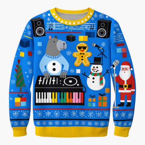 Sweaters: Truien : Foute Kersttrui Heren met Dierenontwerp in Ontwerp 1 van Pantino