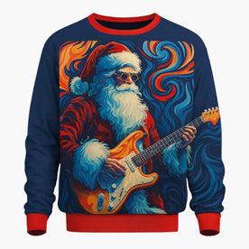 Sweaters: Truien : Heren Casual Kerstsweater met Muziekpatroon in Ontwerp 3 van Pantinoshop