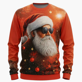 Sweaters: Truien : Heren Casual Kerstsweater met Muziekpatroon in Ontwerp 2 van Pantinoshop