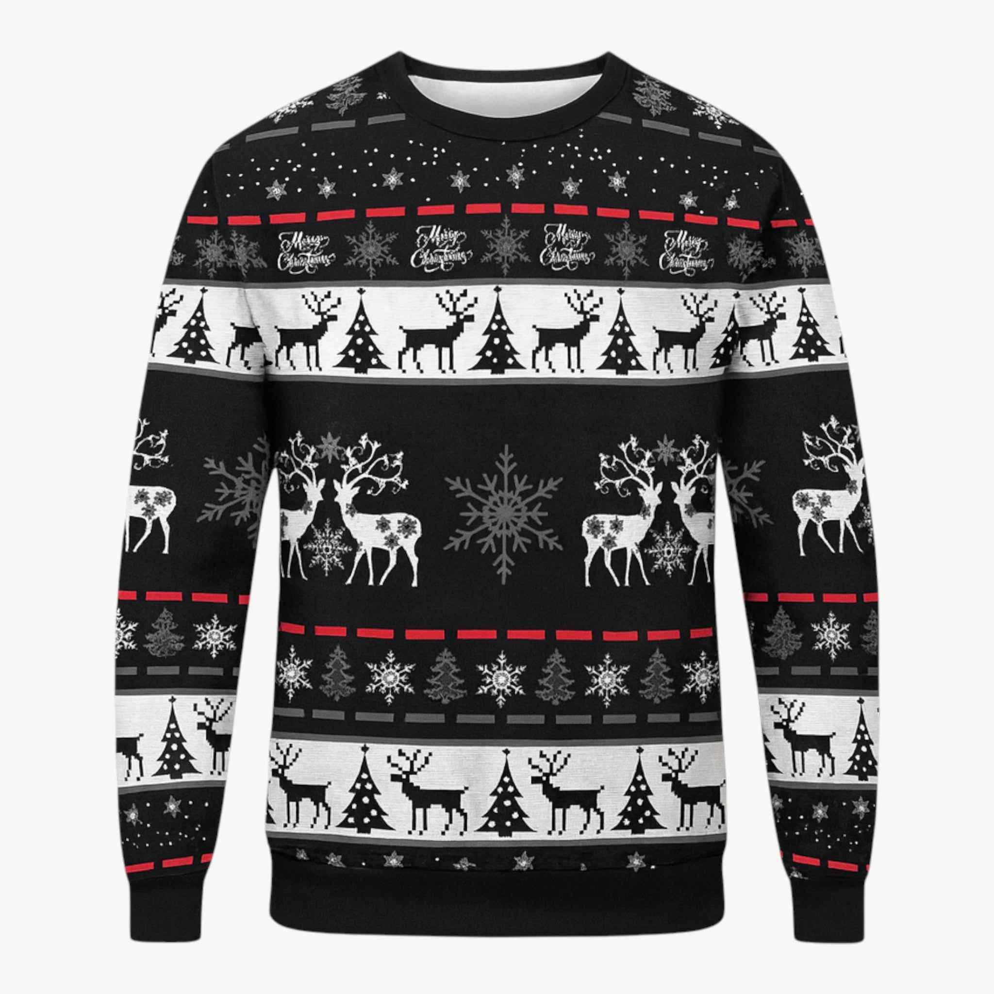 Sweaters : Heren Foute Kersttrui met Rendierprint in Trui 7 van Pantino