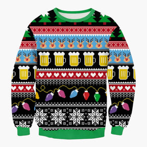 Sweaters : Heren Foute Kersttrui met Rendierprint in Trui 1 van Pantino
