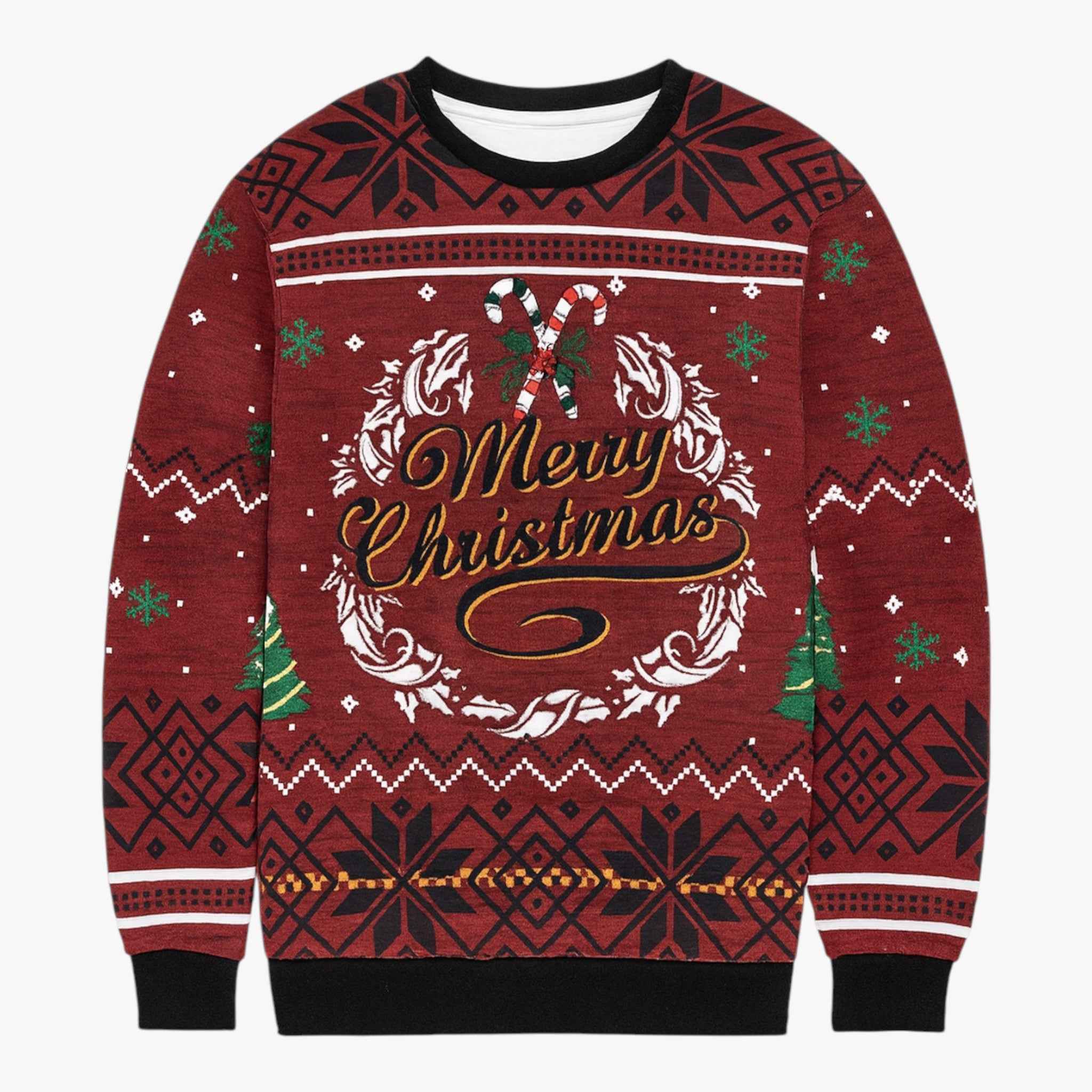 Sweaters : Heren Foute Kersttrui met Rendierprint in Trui 6 van Pantino