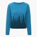 Esprit Vintage Retro Trui voor een Unieke Look - Blauw/bomen