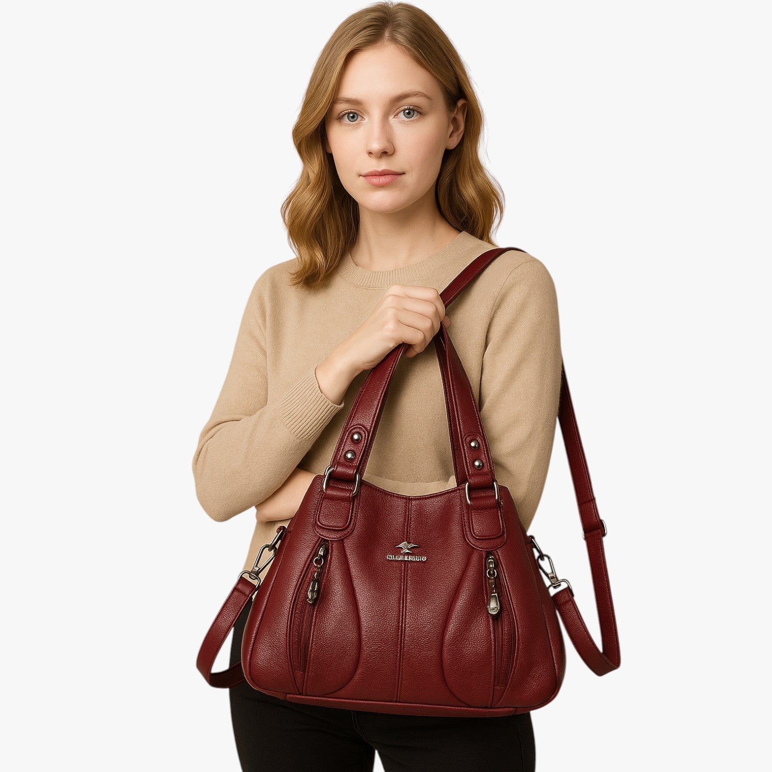 Dagelijkse elegantie - De leren schoudertas die elke look verrijkt Dames