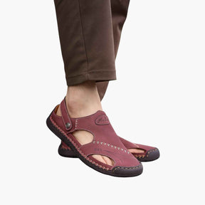 Sandals : Zomersandalen voor heren - Ademend leer en antislipzool voor een vleugje stijl in van Pantino