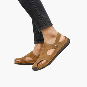 Sandals : Zomersandalen voor heren - Ademend leer en antislipzool voor een vleugje stijl in van Pantino