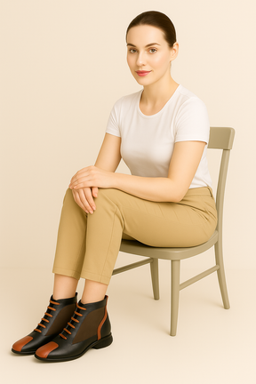Shoes : Zomerse tweekleurige mesh sneakers met lage leren zool in van Pantino