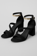 Sandalen met overlappende bandjes en blokhak Heren