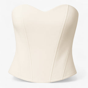 Corset : Wit Satijnen Korset voor Dames - Elegant & Comfortabel in Wit van Pantino