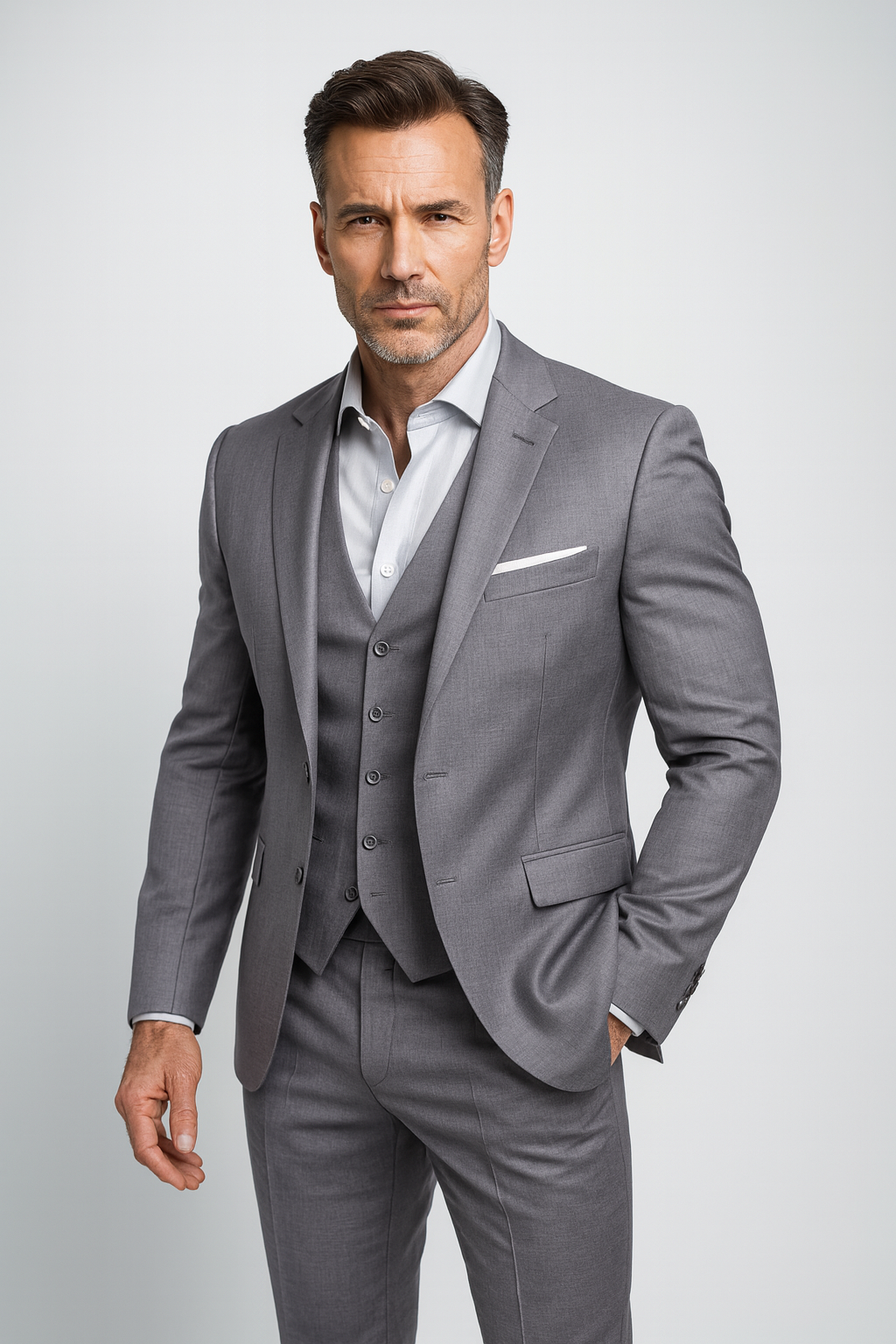 Heren Kostuum 3-delig Slim Fit Elegant - Modern Feestpak