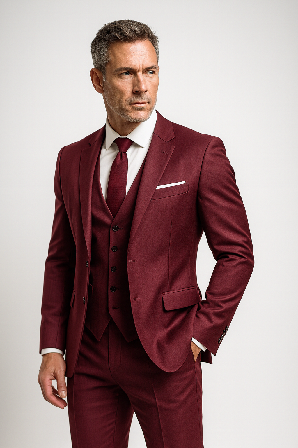 Heren Kostuum 3-delig Slim Fit Elegant - Modern Feestpak