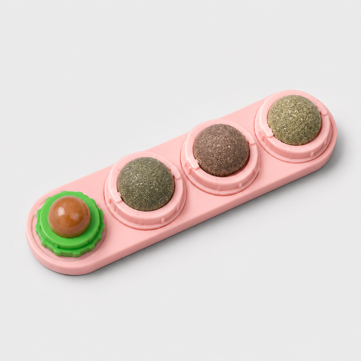 Interactief Kattenspeeltje met Draaibare Kattenkruidballen