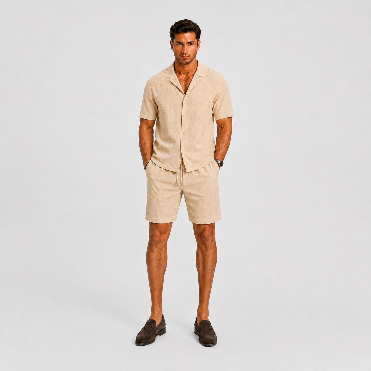Linnen Herenpak Ontspannen Zomerse Elegantie