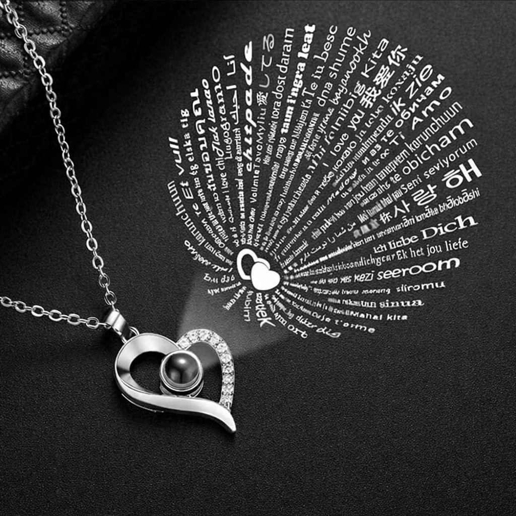 Gift Set : Love Halsketting Dames - In 100 Talen - Gift Set in van Pantino