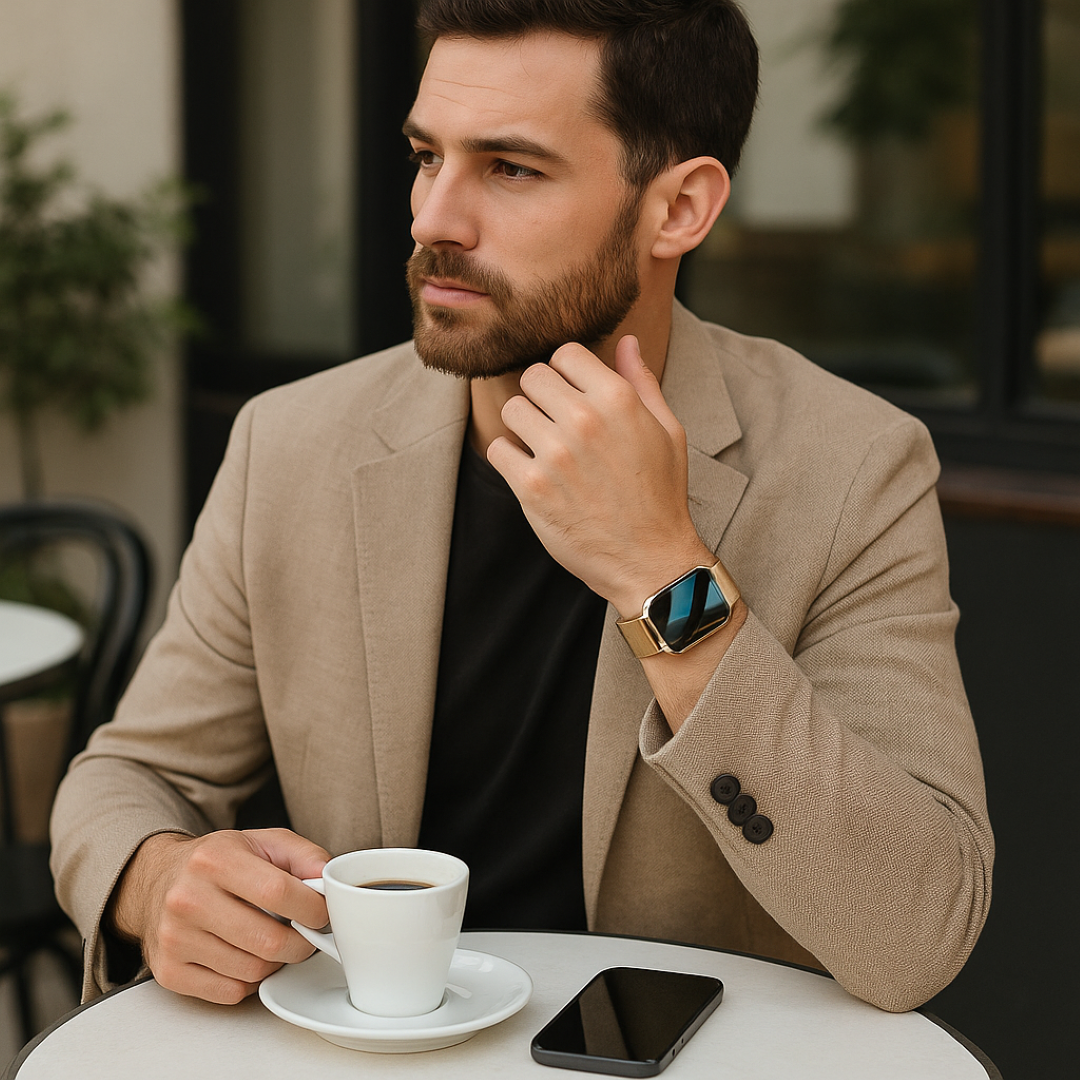 watches : Smartwatch Heren Goud - Slanke en Stijlvolle in van Pantino
