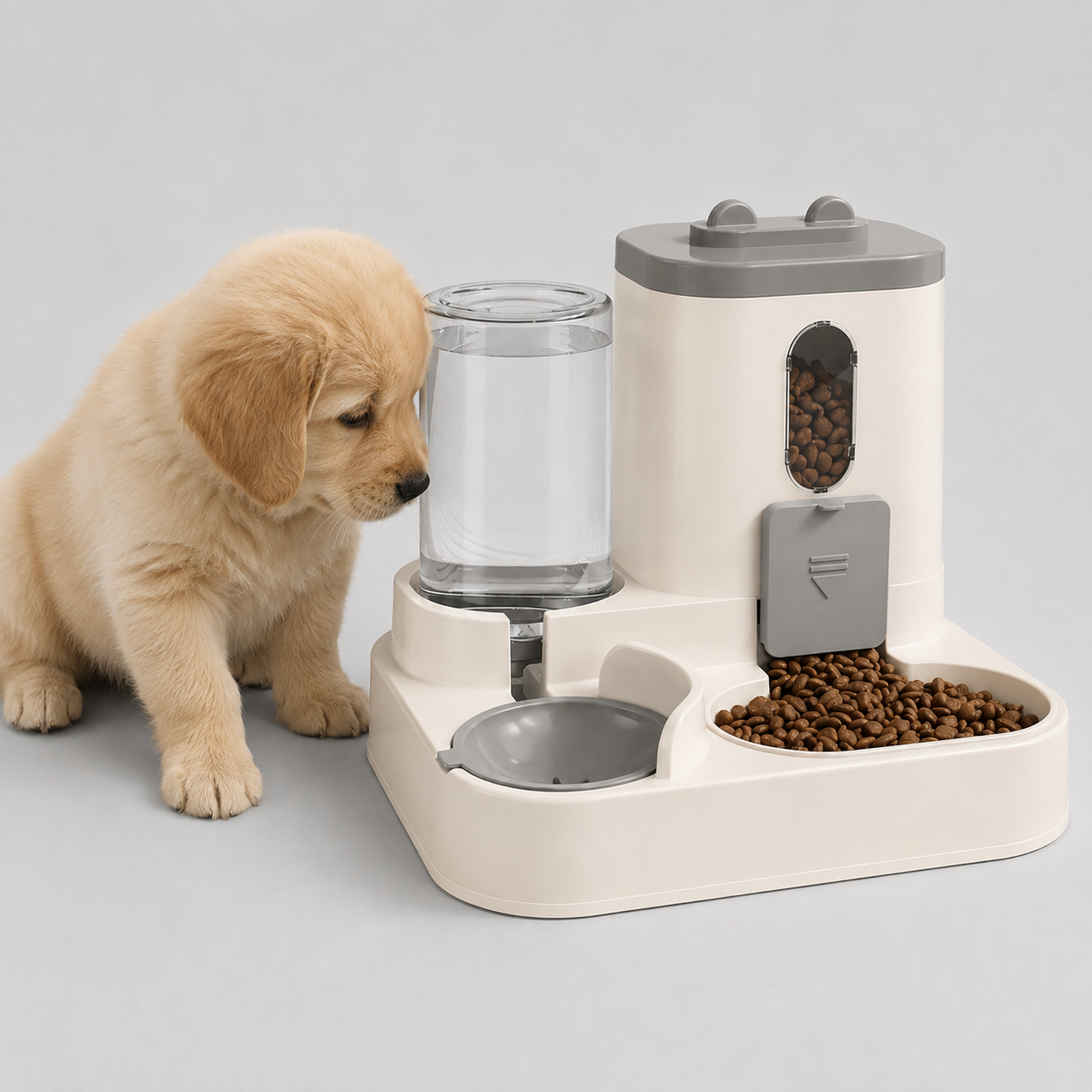 Automatische Kattenvoerbak met Waterreservoir – 2-in-1 Voer- en Drinkbak, 1,6 L