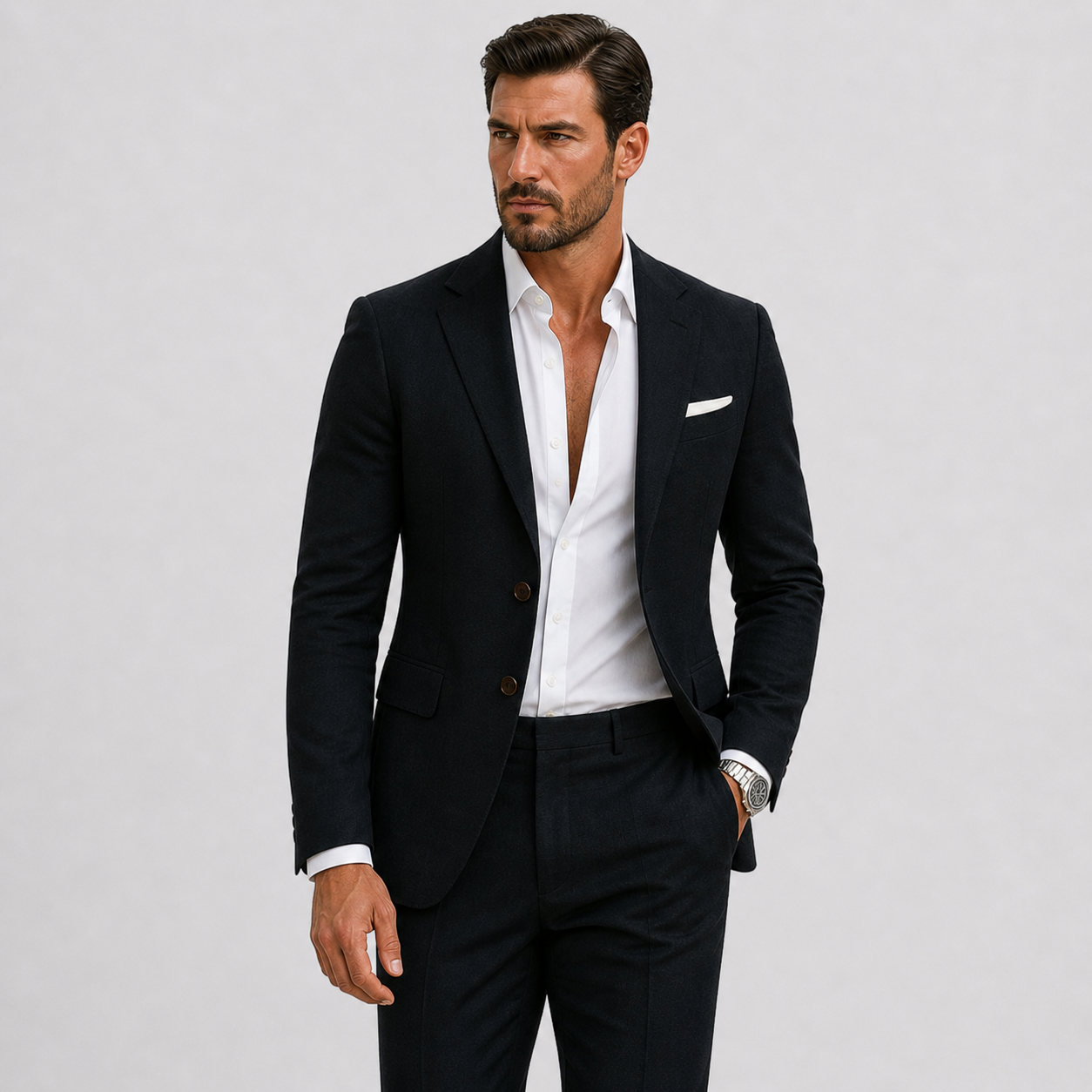 Suits : Heren Linnen Pak Slim-Fit - Zomerse Elegantie in van Lunelle