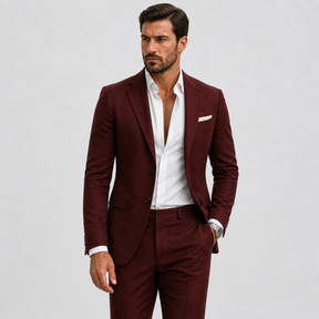 Suits : Elegant Zomers Slim Fit Herenpak van Linnen - Perfect voor Ceremonies en Evenementen in van Pantinoshop