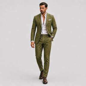 Suits : Elegant Zomers Slim Fit Herenpak van Linnen - Perfect voor Ceremonies en Evenementen in van Pantinoshop