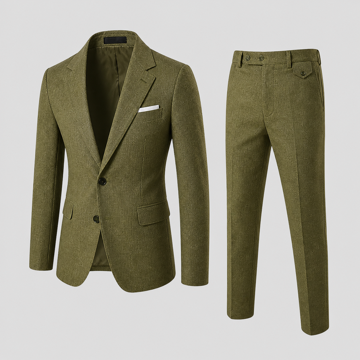 Suits : Heren Linnen Pak Slim-Fit - Zomerse Elegantie in van Lunelle