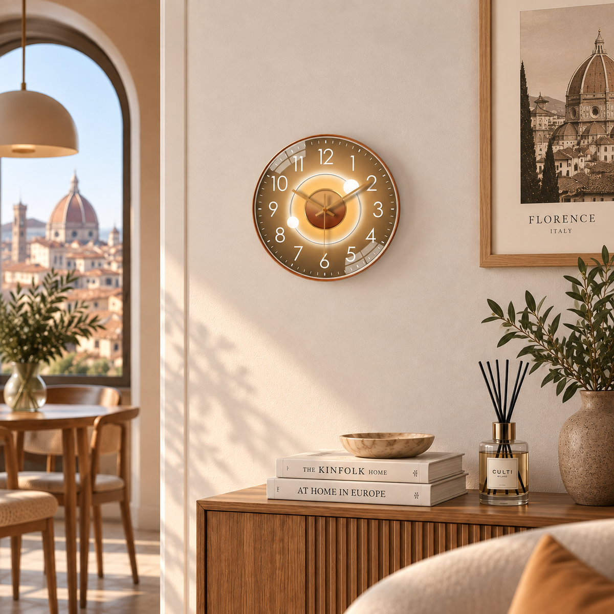 Wandklok Modern Stil Rond Duidelijk Afleesbaar