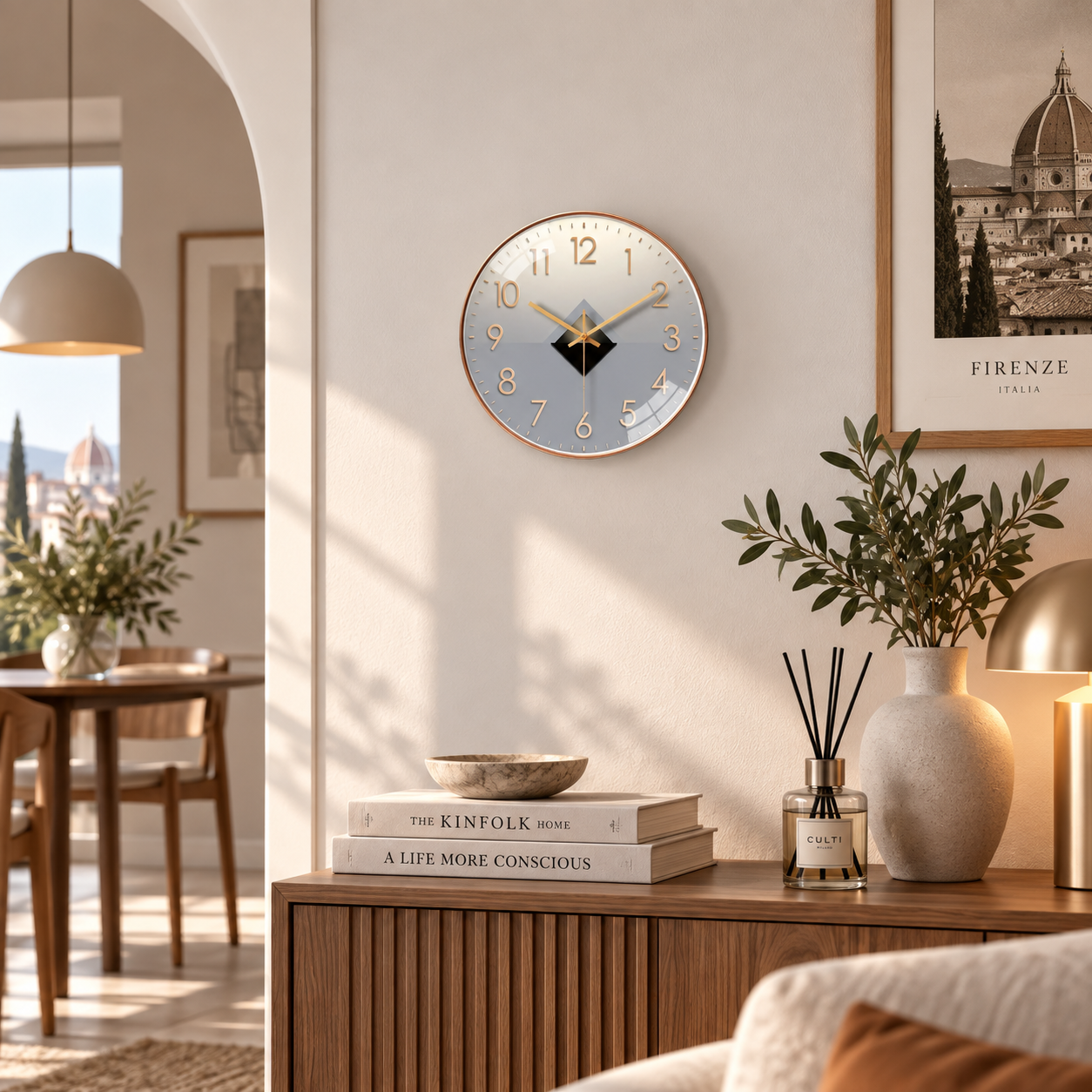 Wandklok Modern Stil Rond Duidelijk Afleesbaar