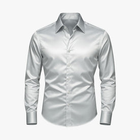men's shirt : Heren Overhemd Casual Chic - Modern Katoen Slim Fit - Diverse Kleuren in Grigio van Pantinoshop