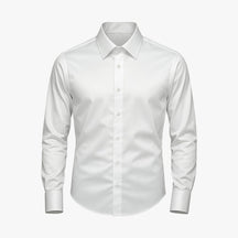Men's Top Clothes : Overhemd Casual Chic - Moderne Look, Heren Gevoel in Bianco van Pantino