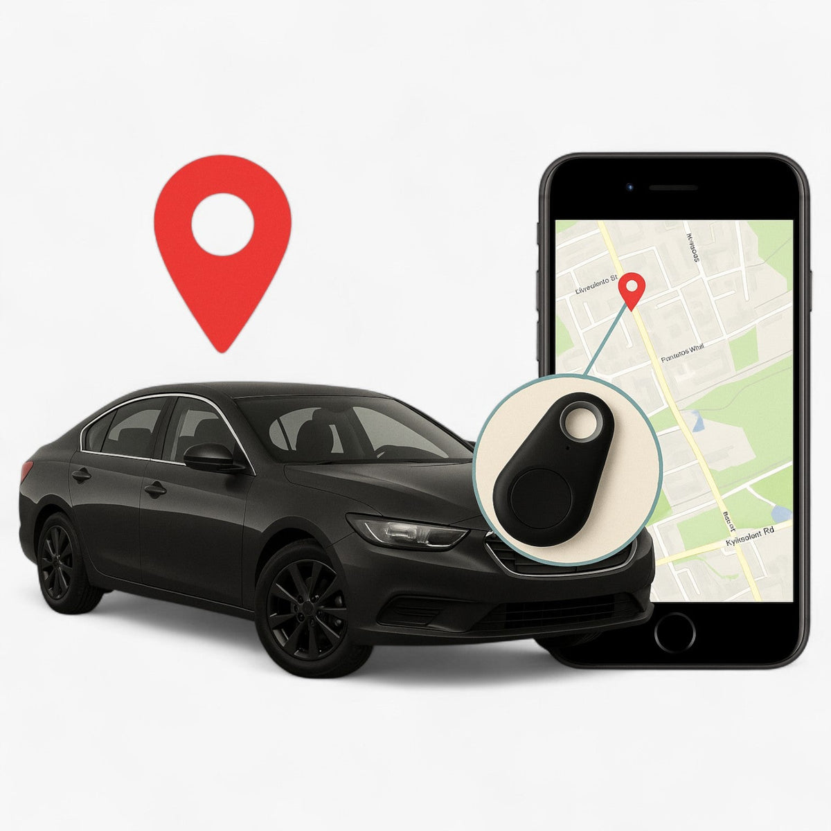 gadgets : Mini Tracker Multifunctioneel - Draagbare Veiligheid - Zwart in van Pantino