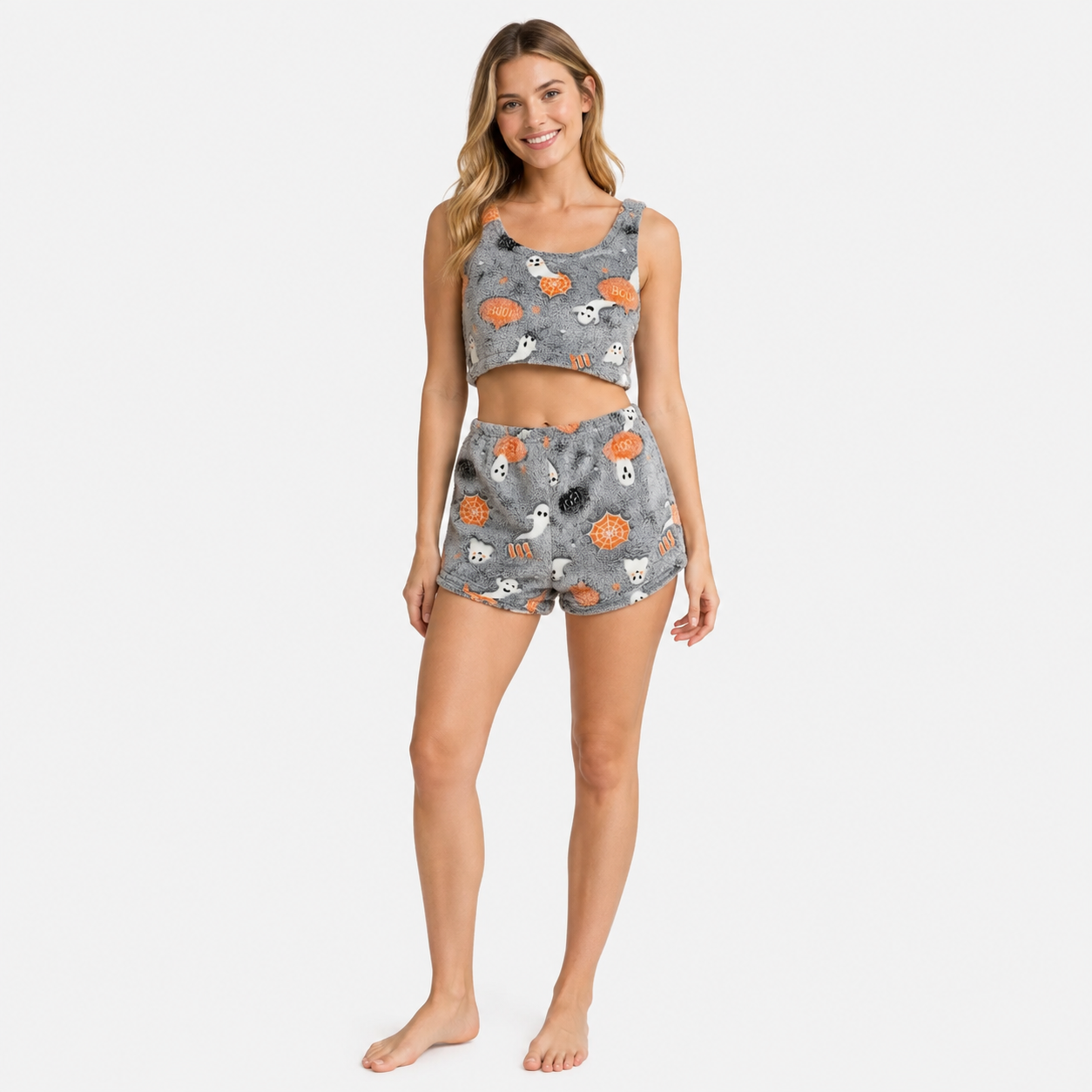 Gifts – Seasonal – Halloween : Halloween Pyjama Dames Set - Spookpatroon Glow-in-the-Dark in van Pantinoshop