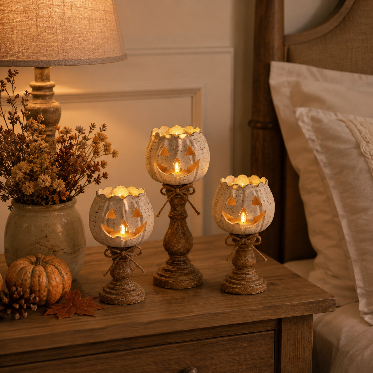 Gifts – Seasonal – Halloween : Halloween Pompoen LED Decoratie met Elektronische Kaars – 12/15/18 cm in van Pantinoshop