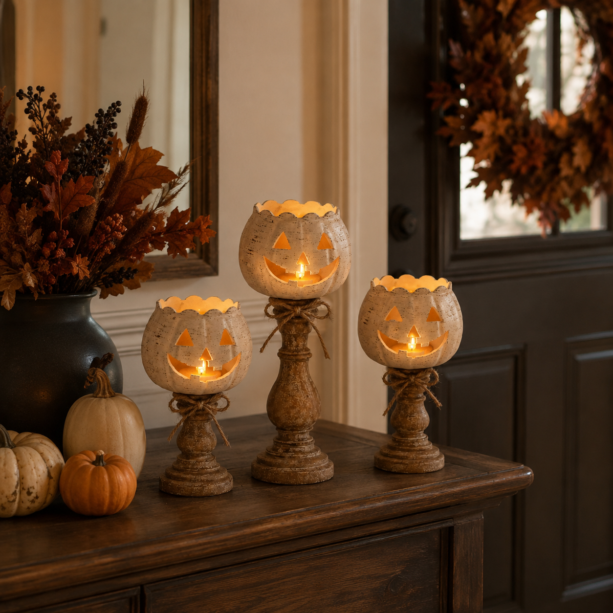 Gifts – Seasonal – Halloween : Halloween Pompoen LED Decoratie met Elektronische Kaars – 12/15/18 cm in van Pantinoshop