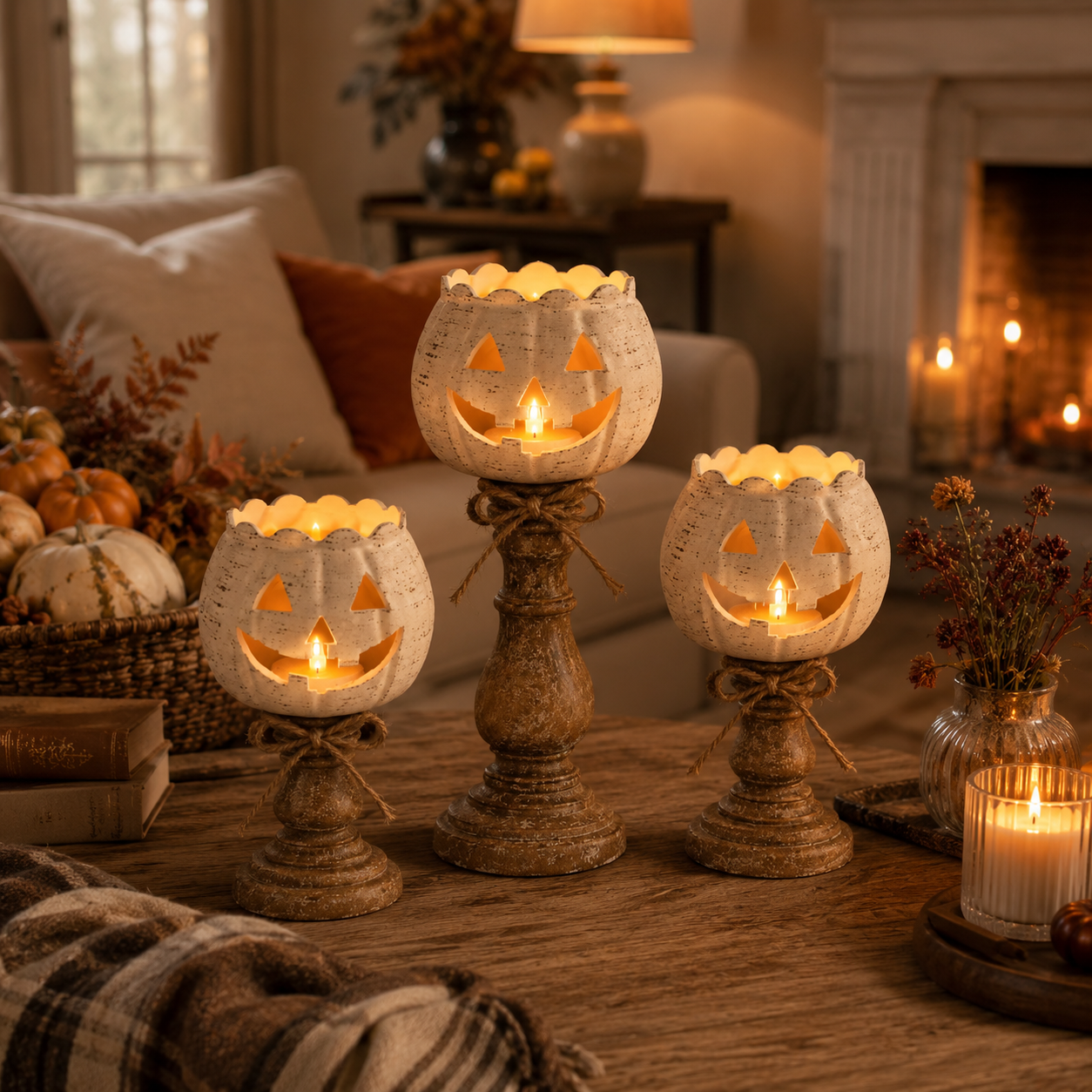 Gifts – Seasonal – Halloween : Halloween Pompoen LED Decoratie met Elektronische Kaars – 12/15/18 cm in van Pantinoshop