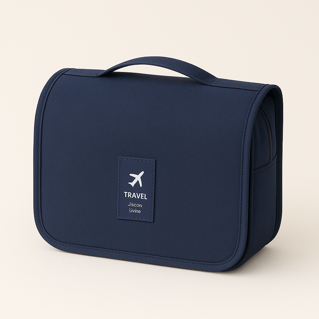 bags : LushLift - Deluxe Toilettas - Roze in Donker blauw van Pantino