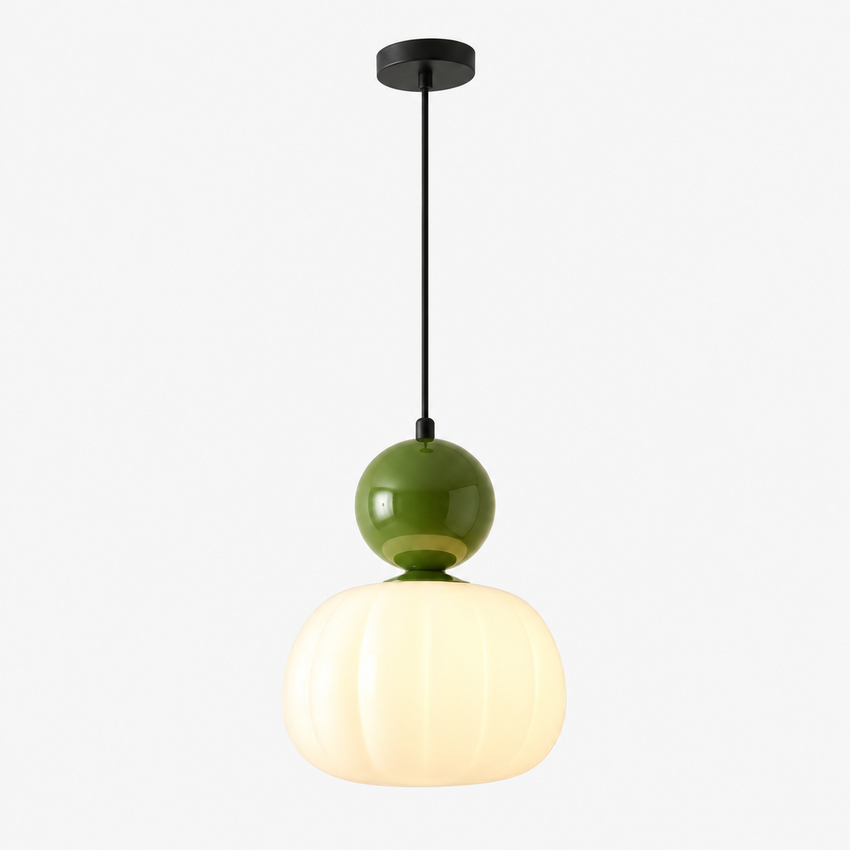 Art Deco Hanglamp - IJzer & Acryl, 1 of 3 Lichten