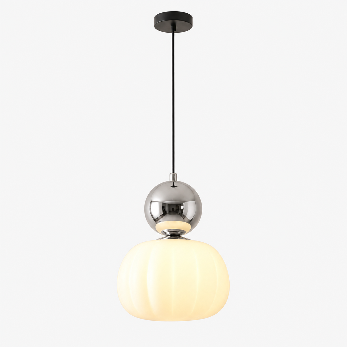 Art Deco Hanglamp - IJzer & Acryl, 1 of 3 Lichten