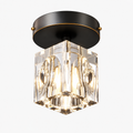 Geometrische Kristallen Plafondlamp - Moderne Zwarte of Gouden Afwerking